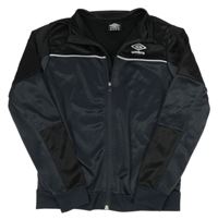 Černo-šedá propínací thermo mikina s logem Umbro