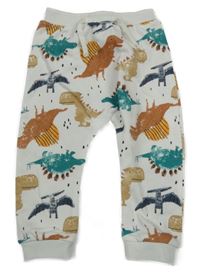 Bílé tepláky s diny Matalan