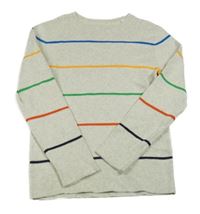 Béžovo-barevný pruhovaný svetr C&A