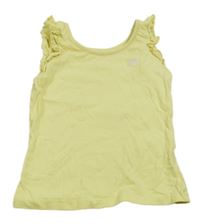 Žlutý top se srdíčkem a volánky F&F