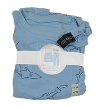 Nové - Světlemodré žebrované pyžamo se žraloky Dunnes Stores 