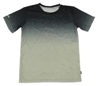 Černo-šedozelené sportovní tričko Manguun