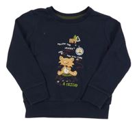 Tmavomodrá mikina s liškou a nápisy Pocopiano