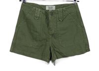 Dámské khaki plátěné kraťasy New Look 