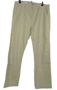 Pánské béžové plátěné chino kalhoty vel. 38/34