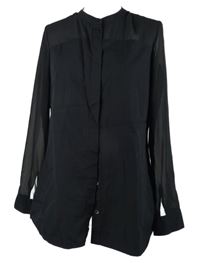 Dámská černá halenka s šifonovými rukávy 