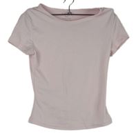 Dámské světlerůžové crop tričko Shein 