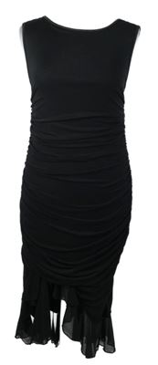 Dámské černé tylové řasené šaty Shein 