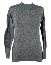 Dámské šedo-černé melírované sportovní funkční triko 