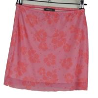 Dámská růžová květovaná tylová sukně Primark 