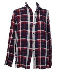 Dámská tmavomodro-červená kostkovaná halenka H&M