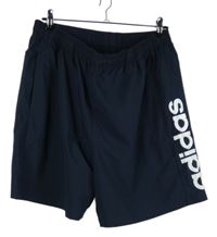 Pánské tmavomodré plážové kraťasy s logem Adidas 