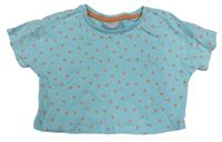 Světlemodré puntíkaté crop tričko Matalan