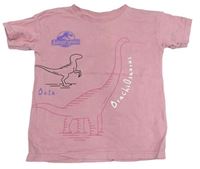 Růžové tričko s dinosaury George
