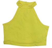 Žlutý crop top Shein