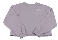 Lila crop mikina s nápisem H&M