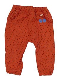 Červené puntíkaté baggy tepláky s třešněmi M&S