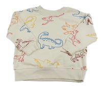 Smetanová mikina s dinosaury Primark