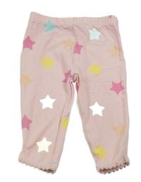 Světlerůžové capri legíny s hvězdami TU