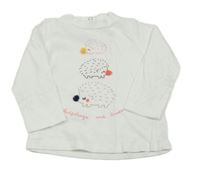 Bílé triko s ježky C&A