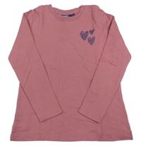 Vínová mikina se srdíčky Lupilu