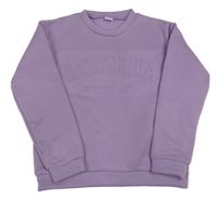 Fialová mikina s nápisem 