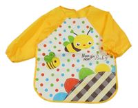 Bílo-žlutá zástěra s puntíky a včelkami