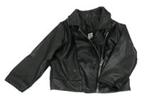 Černá koženková bunda 