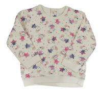 Bílá mikina s myškami a hvězdičkami Orsolino