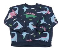 Tmavomodrá mikina s dinosaury 