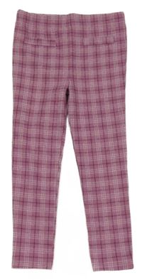 Růžovo-šedo-bílé kostkované tregíny Tu