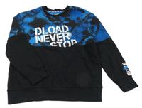 Modro-černá vzorovaná mikina s nápisem C&A