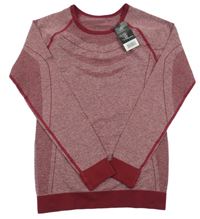 Nové - vínovo-bílé sportovní funkční spodní triko Crivit