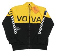Nové - žluto-černá propínací mikina s nápisy GIVOVA