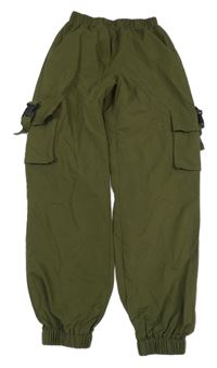 Khaki lehké cargo kalhoty Shein
