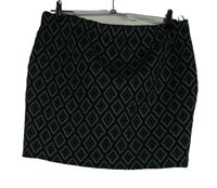 Dámská černo-zeleno-bílá vzorovaná úpletová minisukně Select