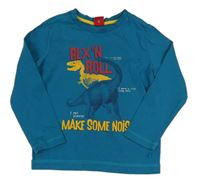Modré triko s kostrou dinosaura S. Oliver
