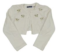 Bílé propínací bolérko s kamínky Original marines