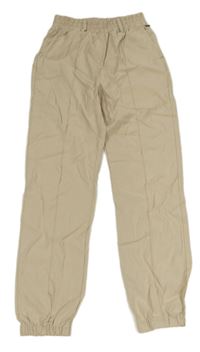 Světlebéžové cuff kalhoty Frankie&Liberty