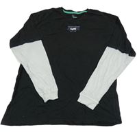 Černo-světlešedé triko s logem JACK&JONES