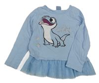 Světlemodré triko se Salamandrem a tylovým volánkem Disney