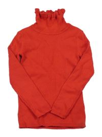 Červený žebrovaný svetrový rolák F&F