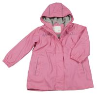 Růžová voděodolná zateplená bunda s kočičkami a kapucí X-mail