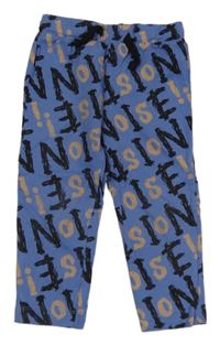 Modré tepláky s nápisy So Cute