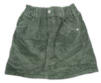 Khaki manšestrová sukně H&M