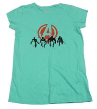 Tyrkysové tričko s potiskem - Avengers Y.F.K.