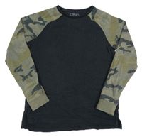 Černo-khaki army triko Next