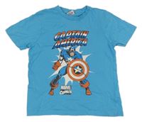 Modré tričko s CAPTAIN AMERICA MARVEL