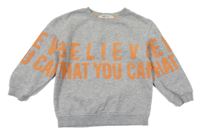 Šedá mikina s nápisem H&M