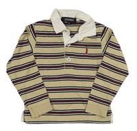 Béžovo-barevné pruhované polo triko Eastboy